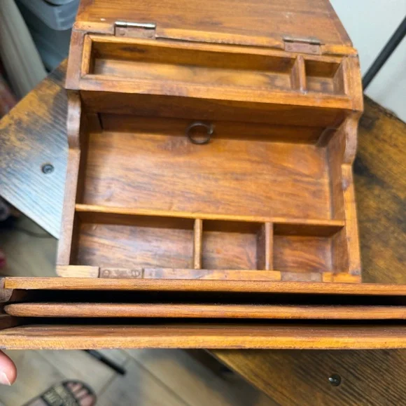 Vintage Writing Desk Secretary Chest Keepsake Box Writing Table
